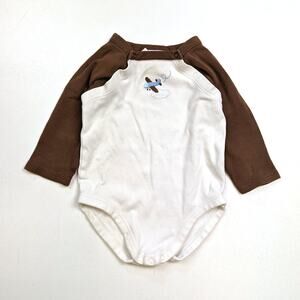 Janie and Jack Onesie Baby Boys Sz 6-12m Raglan Airplane Long Sleeve 2010